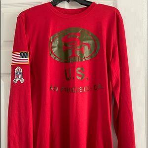 San Francisco 49er Womens Salute to Service long sleeve shirt